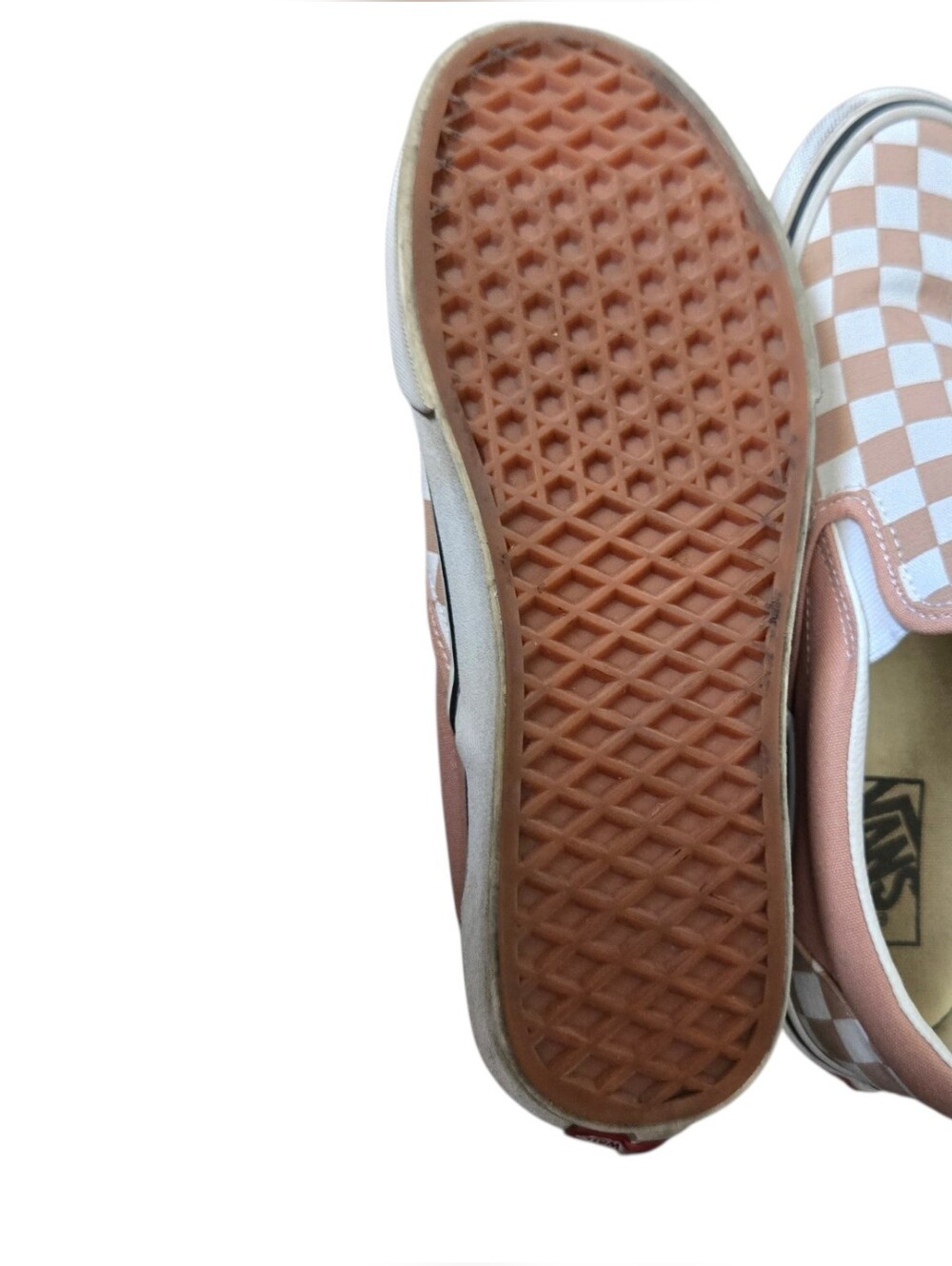 🌸 Vans Classic Slip-On Checkerboard Sneakers | Misty Rose | Women's 8.5 - Picture 13 of 13